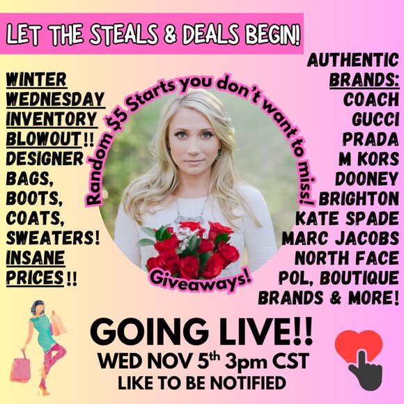 Handbags - 🎉CRYSTAL'S FAB FINDS GOING LIVE 11/5/25 3PM CST-DESIGNER BAGS/BOOTS/COATS/SWTRS